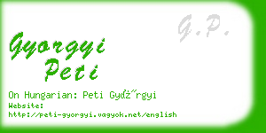 gyorgyi peti business card